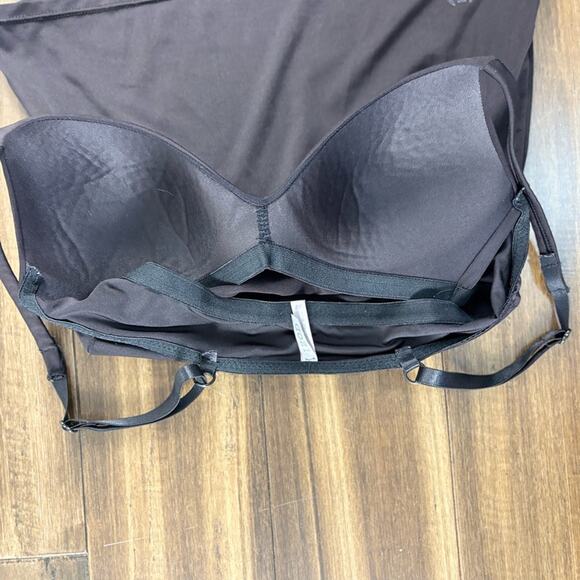 Izod 34B Black Tank Top Cami Built In Cups, adjustable straps y2k - Picture 3 of 5